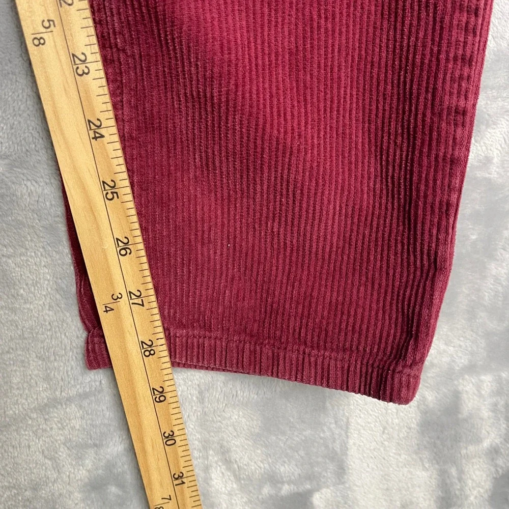 BDG UO‎ High Rise Corduroy Mom Jeans Womens 31 Red Fall Boho Preppy 100% Cotton